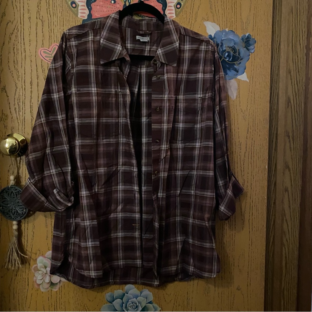 Carhartt Women's Plaid Button Down Shirt - Brown
